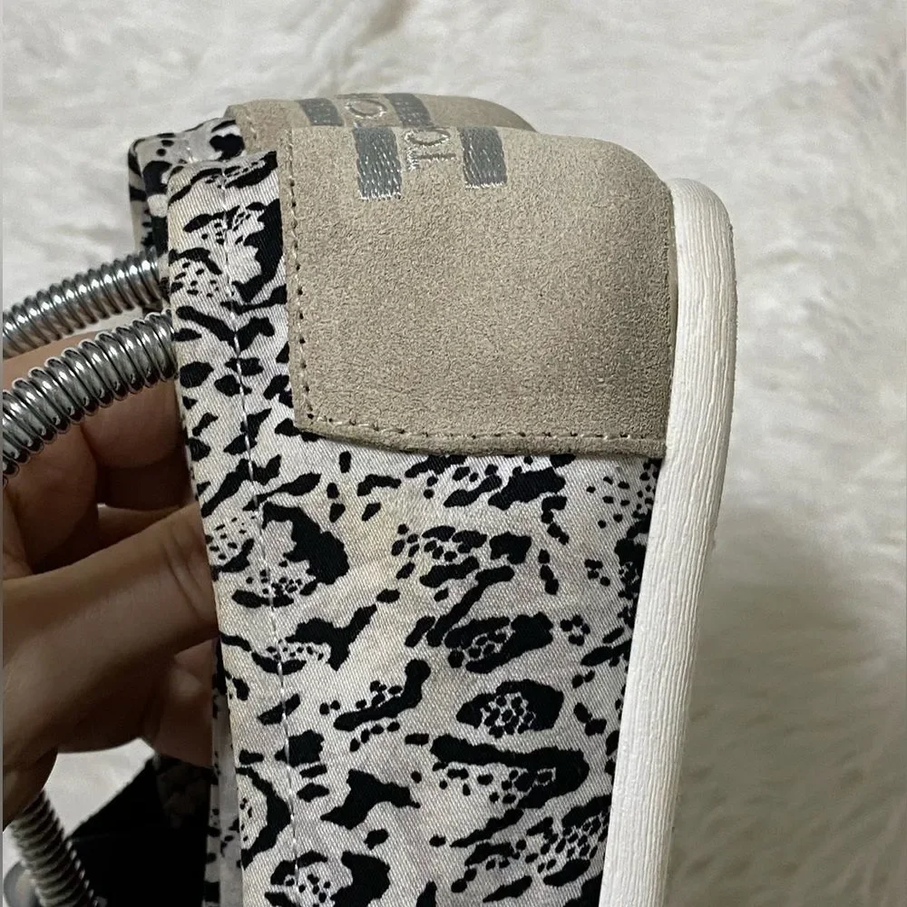 TOMS x Prabal Gurung Collab Shoes Canvas Suede Snow Leopard Slip-On Size 9.5